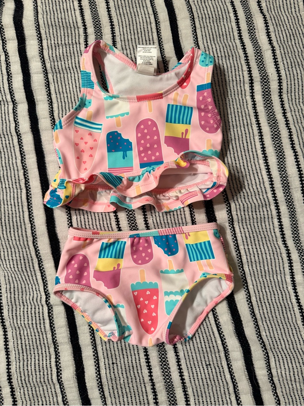Ruffle Butts Pink Popsicle Ruffle Tankini